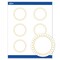 Avery Printable Round Labels, Gold Border with Gold Dots, 3" Diameter, Matte White Round Labels, Permanent, Laser/Inkjet, 60ct, Great for Product Labels